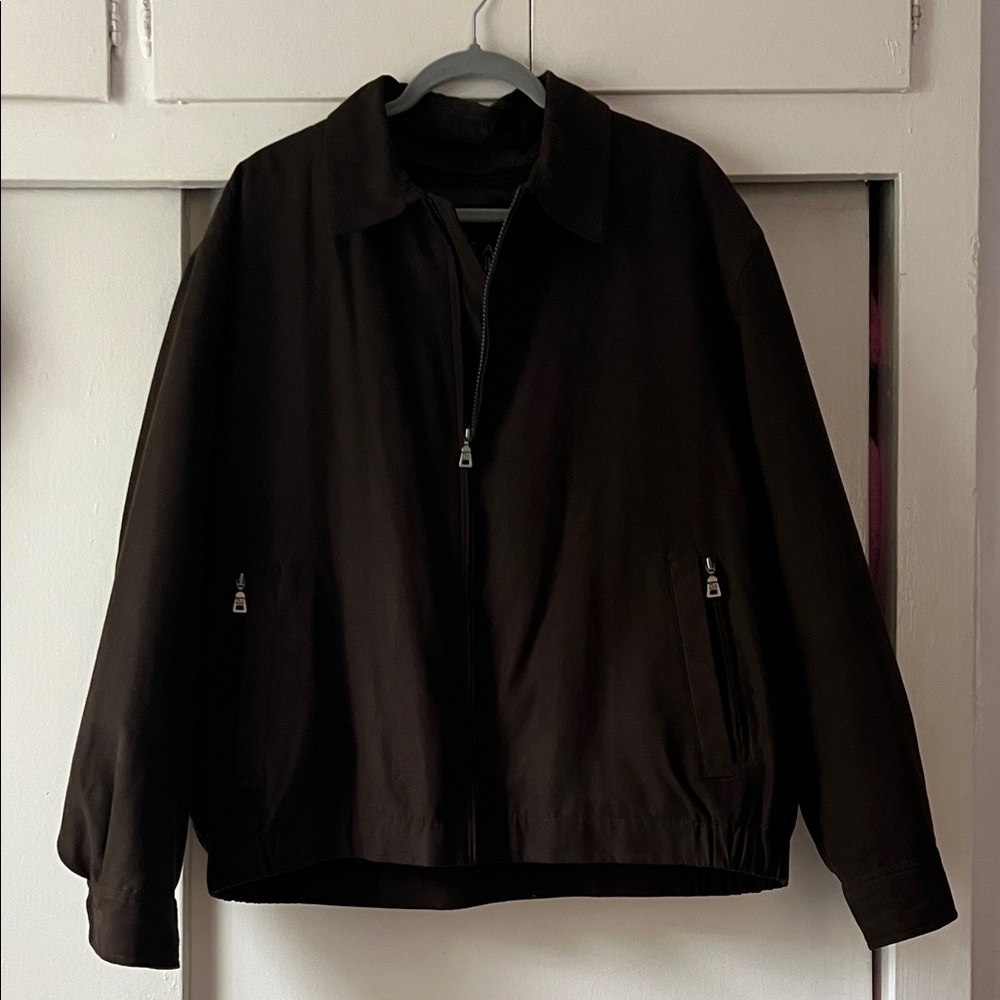 Jos. A. Bank Chocolate Brown Faux Suede Jacket